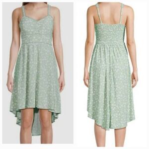 No Boundaries Juniors High Low Dress, 'Jade Delight' Sz M (7-9)